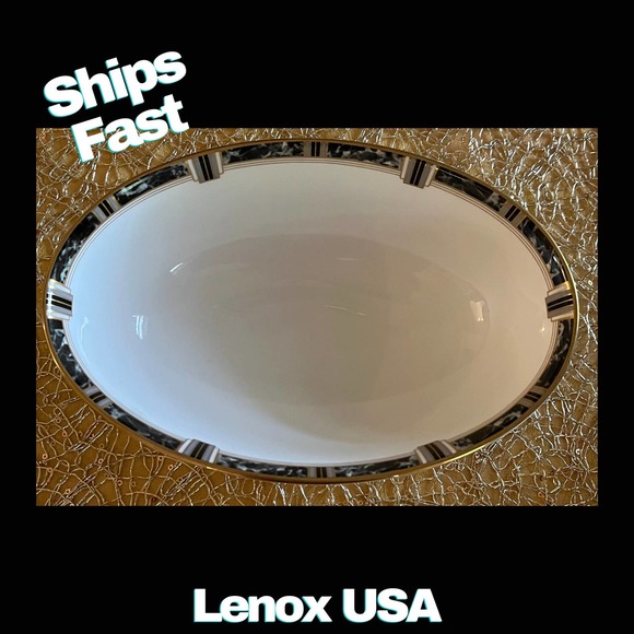 Lenox Vintage Bone China Classic Modern 9” Oval Vegetable Bowl White - Picture 1 of 9